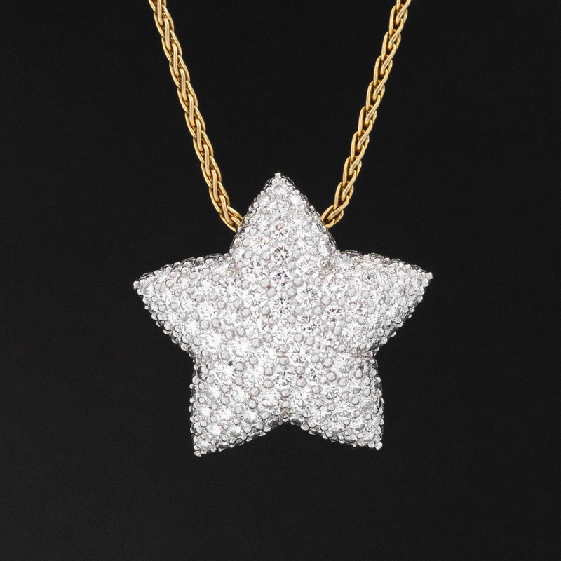 4.50ctw Diamond Pave Star Slider Pendant, by Kurt Wayne